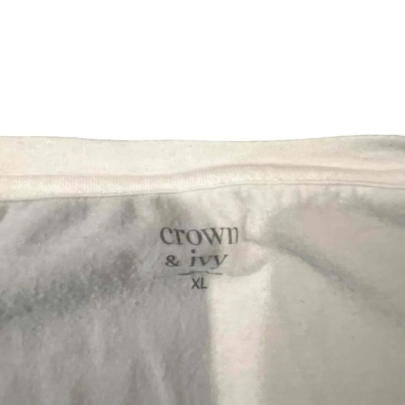 Crown‎ And Ivy Short Sleeves Crew Neck Striped Pattern T-Shirt Size XL - Picture 3 of 6